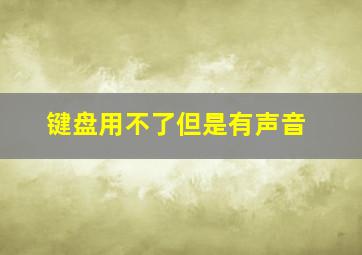 键盘用不了但是有声音