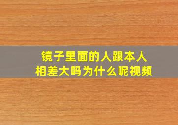 镜子里面的人跟本人相差大吗为什么呢视频