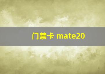 门禁卡 mate20