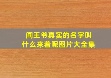 阎王爷真实的名字叫什么来着呢图片大全集