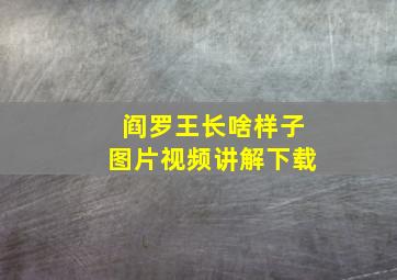 阎罗王长啥样子图片视频讲解下载