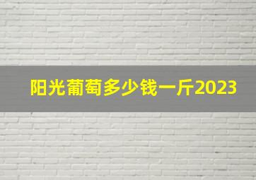 阳光葡萄多少钱一斤2023