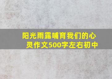 阳光雨露哺育我们的心灵作文500字左右初中