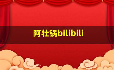 阿壮锅bilibili