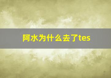 阿水为什么去了tes