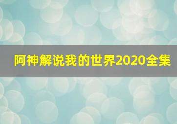 阿神解说我的世界2020全集