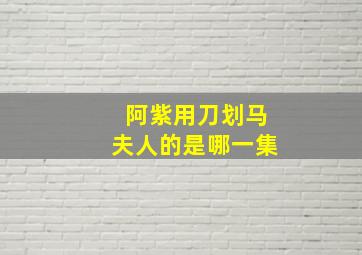 阿紫用刀划马夫人的是哪一集