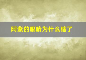 阿紫的眼睛为什么瞎了