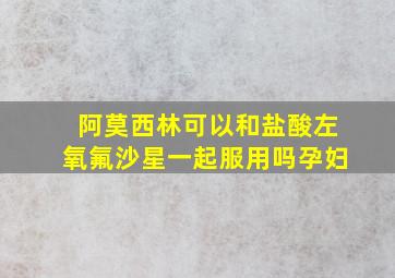 阿莫西林可以和盐酸左氧氟沙星一起服用吗孕妇