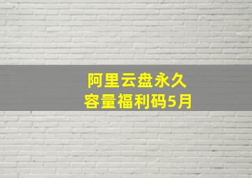 阿里云盘永久容量福利码5月