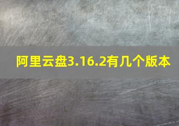 阿里云盘3.16.2有几个版本