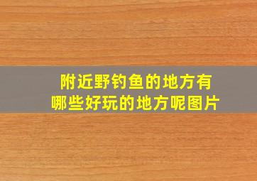 附近野钓鱼的地方有哪些好玩的地方呢图片