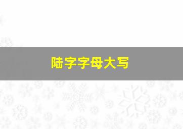 陆字字母大写