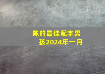 陈的最佳配字男孩2024年一月