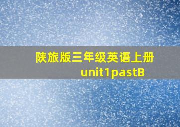 陕旅版三年级英语上册unit1pastB