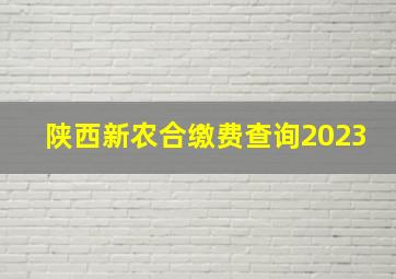 陕西新农合缴费查询2023