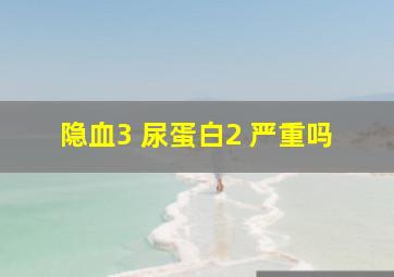 隐血3+尿蛋白2+严重吗