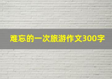 难忘的一次旅游作文300字