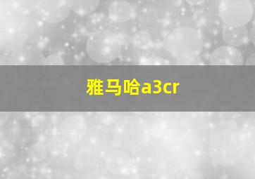 雅马哈a3cr