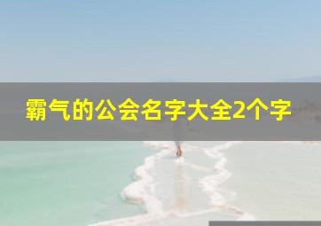 霸气的公会名字大全2个字