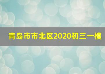 青岛市市北区2020初三一模