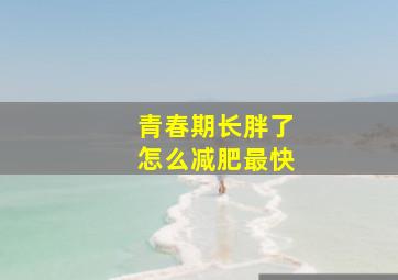 青春期长胖了怎么减肥最快