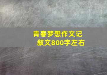 青春梦想作文记叙文800字左右