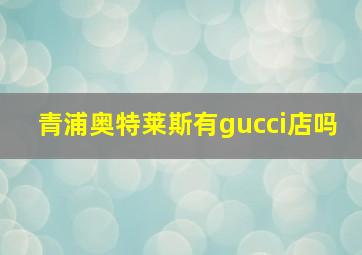 青浦奥特莱斯有gucci店吗