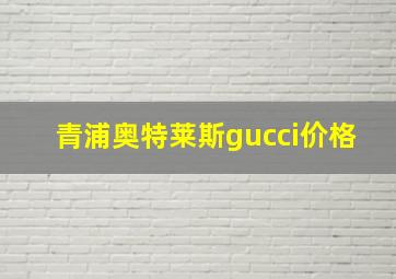 青浦奥特莱斯gucci价格