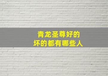 青龙圣尊好的坏的都有哪些人