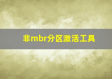 非mbr分区激活工具