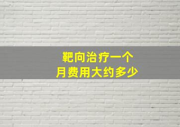 靶向治疗一个月费用大约多少