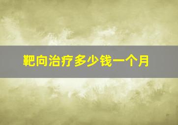 靶向治疗多少钱一个月