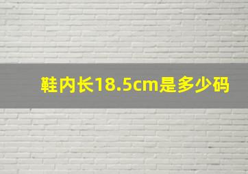 鞋内长18.5cm是多少码