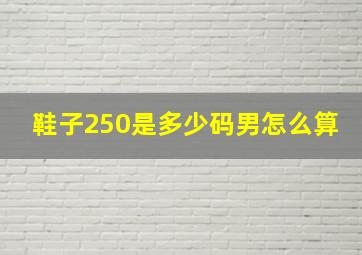 鞋子250是多少码男怎么算