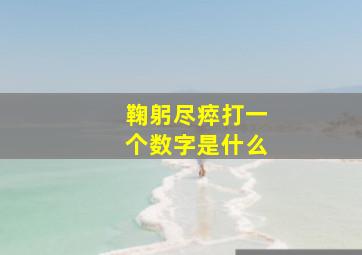 鞠躬尽瘁打一个数字是什么