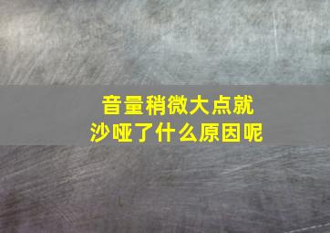 音量稍微大点就沙哑了什么原因呢