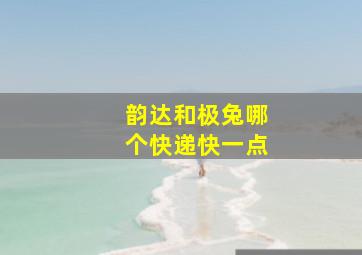 韵达和极兔哪个快递快一点