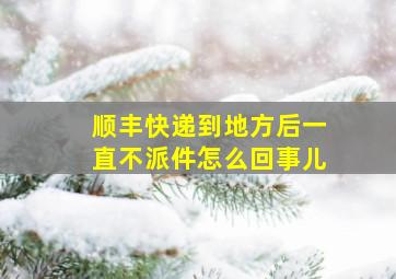 顺丰快递到地方后一直不派件怎么回事儿