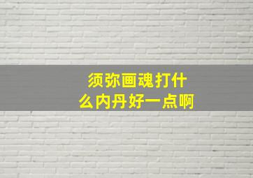 须弥画魂打什么内丹好一点啊