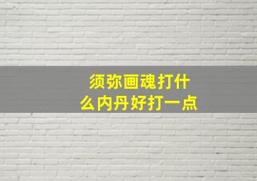 须弥画魂打什么内丹好打一点