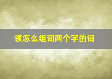 领怎么组词两个字的词