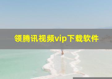 领腾讯视频vip下载软件