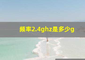 频率2.4ghz是多少g