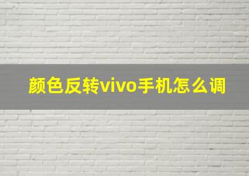 颜色反转vivo手机怎么调