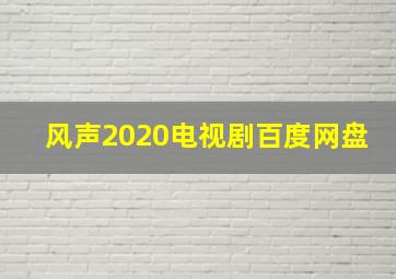 风声2020电视剧百度网盘