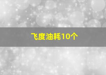 飞度油耗10个