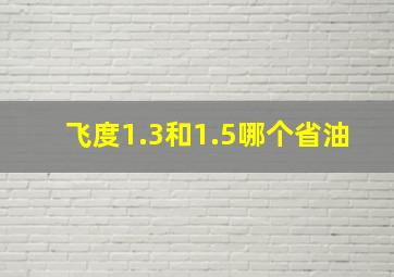 飞度1.3和1.5哪个省油