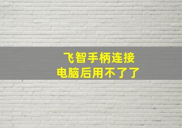 飞智手柄连接电脑后用不了了