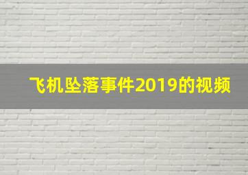 飞机坠落事件2019的视频